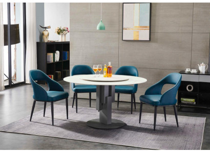 Muebles de comedor Mesa de comedor ovalada Diseño de mesa Muebles de lujo Redonda Nueva Acero inoxidable