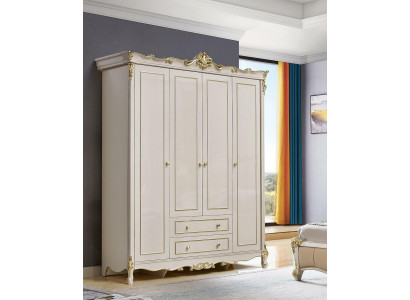 Armario de madera maciza Estilo antiguo armario barroco dormitorio nuevo.