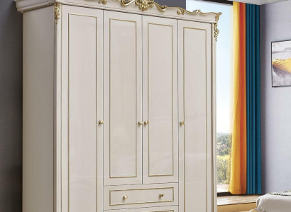 Armario de madera maciza Estilo antiguo armario barroco dormitorio nuevo.