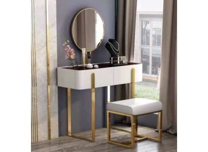 Tocador Mesa de maquillaje Mesa de cosméticos Cómoda con espejo Consolas