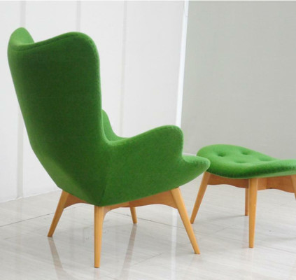 Sofá de diseño butaca sofá asiento textil salón club tapizado lujo asiento