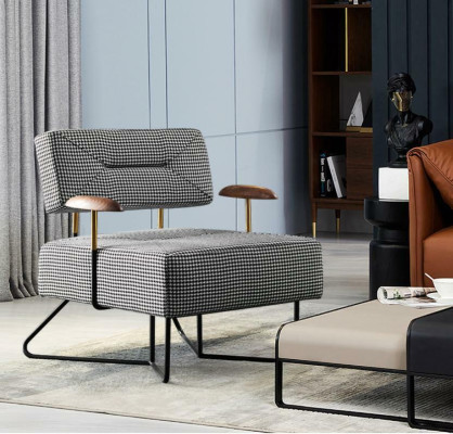 Silla de relax de lujo diseño sofá sofá asiento tela salón club