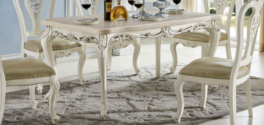 Sillas clásicas conjunto de comedor estilo barroco conjunto de comedor estilo rococó 6x madera maciza
