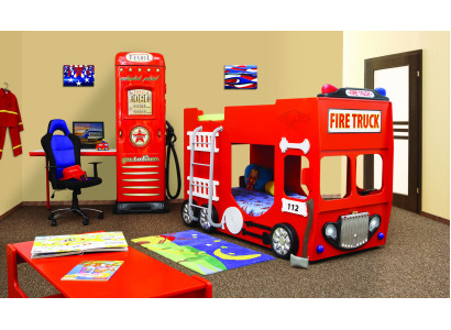 Cama litera de camión de bomberos Cama alta Litera litera Cama doble Litera Cama infantil