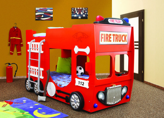 Cama litera de camión de bomberos Cama alta Litera litera Cama doble Litera Cama infantil