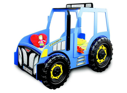 Granja Granjero Camión Niños Cama infantil Cama juvenil Cama Tractor Azul Nuevo Camas