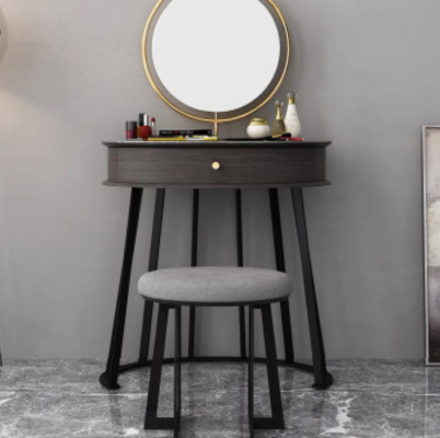 Tocador Espejo Silla Consola de lujo Cómoda Dormitorio 2 piezas.