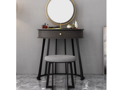 Tocador Espejo Silla Consola de lujo Cómoda Dormitorio 2 piezas.
