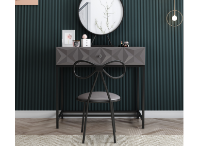 Mesa Consola clásica Espejo Tocador Dormitorio Taburete Set Cómoda