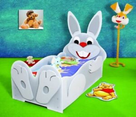 Cama infantil con colchón y motivo de animal - Cama infantil Conejo