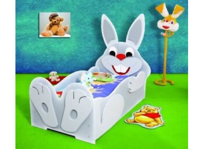Cama infantil con colchón y motivo de animal - Cama infantil Conejo