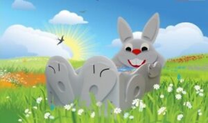 Cama infantil con colchón y motivo de animal - Cama infantil Conejo