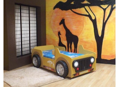 CAMA INFANTIL Jeep Vehículo África Dormitorio CAMA JUVENIL CAMA DE COCHE CAMAS SAFARI