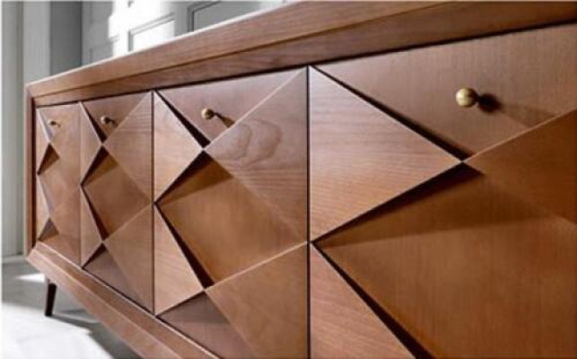 Mueble buffet cómoda armario cómoda de lujo clásico armarios sala de estar marrón.