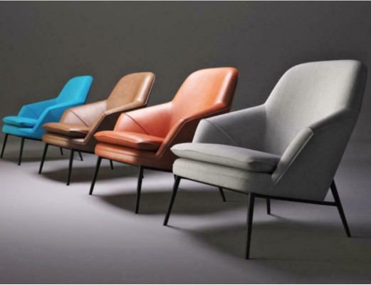 Sillón Diseño Sofá Reláx Textil Salón Lujo Cuero Club Tapiz