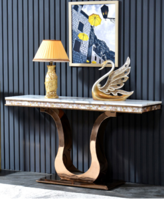 Diseñador de acero inoxidable Mesa de consola Mesa Consola Mesas de consola