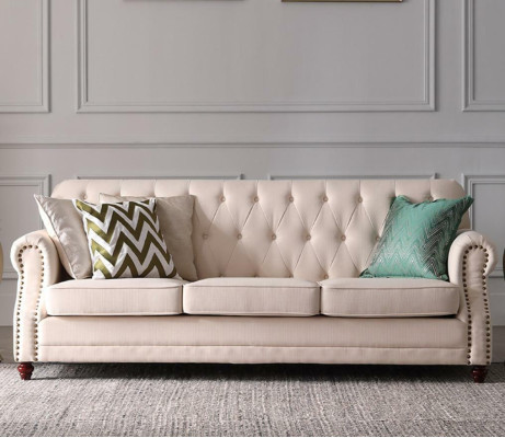 Sillón de tela Sofá de una plaza Muebles Relax Asiento Diseño Sofá Salón Textil estilo rural