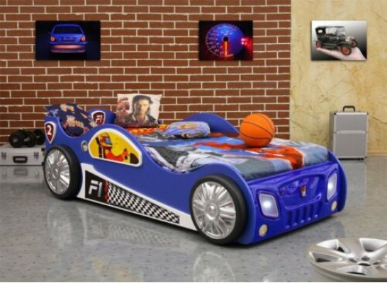 Cama de coche cama camas coche deportivo cama juvenil carro cama para dormir en stock