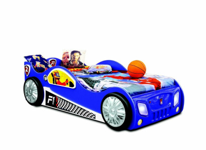 Auto de carreras cama para niños muebles dormitorio para niños camas de madera + colchón