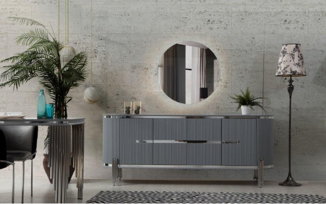 Clásico aparador de madera, armario, gabinetes, muebles de lujo, cómodas nuevas.