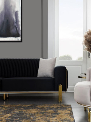 Sofá de tres plazas Muebles Terciopelo Diseñador de metal dorado Sofás modernos acolchados nuevos