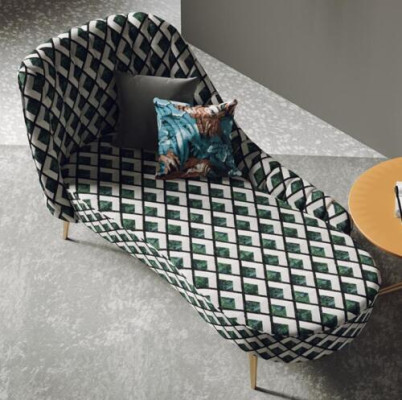 Textil Chaise Lounge Tumbona Acolchada Sofá Chaise Longue Reláx Muebles de Club