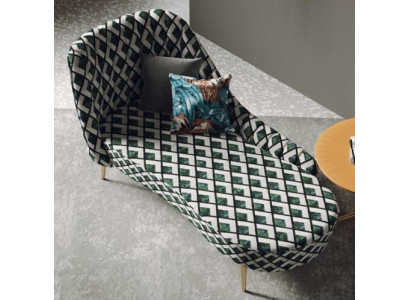 Textil Chaise Lounge Tumbona Acolchada Sofá Chaise Longue Reláx Muebles de Club
