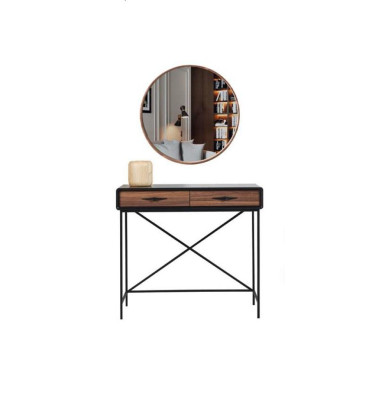 Set de mesa consola con espejo, diseño de lujo, mesa consola de muebles