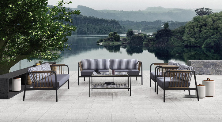 Sofá de 2 plazas Sofás de lujo modernos de tela gris de diseño de muebles.