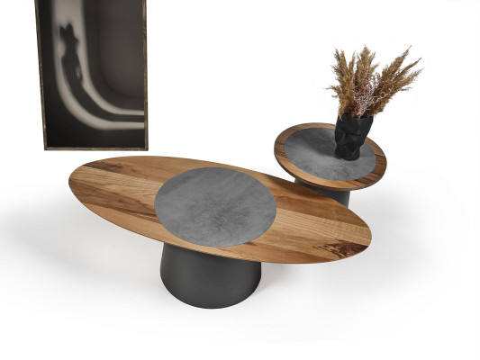 Mesas de centro muebles de diseño estilo madera estilo italiano mesas redondas