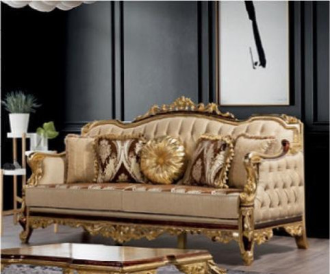 Conjunto de sofá clásico, mesa de centro, sillón, sofá de 5 piezas Chesterfield muebles