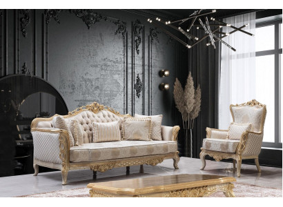 Sofá real conjunto de sala de estar silla de mesa de café 3 + 1 mesa