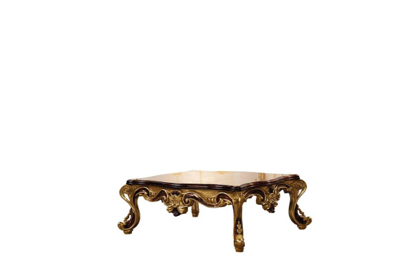 Mesa de centro de madera Mesa Sala de estar Diseño clásico de lujo Mesa de madera 119x91cm