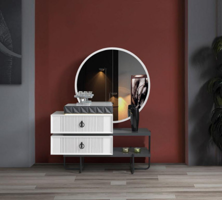 Set de dormitorio Cama 2x Mesilla de noche 5 piezas Diseño Moderno Lujo Completo