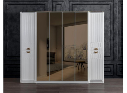 Dormitorio Muebles de madera Armario Armario estilo moderno Blanco Nuevo