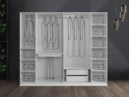 Dormitorio Armario Armario de lujo de madera Diseño de muebles
