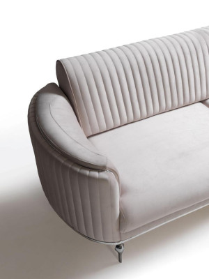 Sofá textil de sala de estar 3 plazas, muebles de lujo, diseño de asiento, sofá lounge.