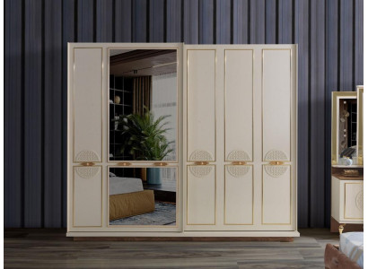 Dormitorio Armario de lujo de madera diseño moderno muebles blancos nuevos