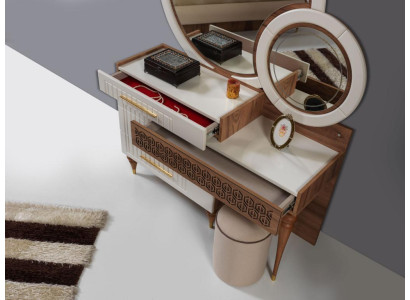 Dormitorio Set de cómoda con espejo Conjunto de muebles de madera Grupo Muebles Nuevos