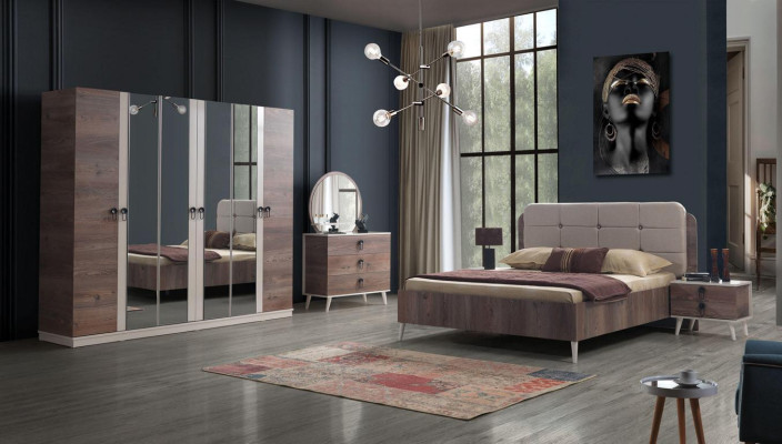 Dormitorio Armario de lujo de madera Diseño de armario de ropa muebles de madera.