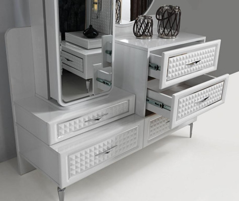 Dormitorio cómoda con espejo de lujo Cómodas Buffet de 2 piezas Buffet