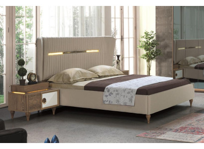 Mesa de noche de dormitorio Mesa auxiliar Diseño Moderno nuevo Marrón Madera