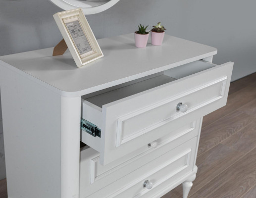 Guardería Cómoda de madera Diseño moderno Aparador Nuevo Blanco Muebles