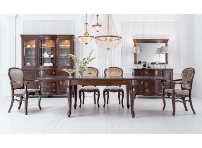 Estilo antiguo clásico Mesa de comedor Sala de estar Mesas de madera XXL Grande Nuevo