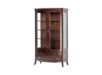 Muebles de sala de estar Vitrina clásica Madera Vidrio Armario de cristal Armario Vitrinas Nuevo