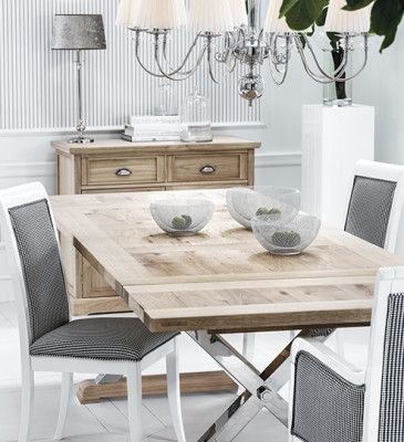 Diseño de mesa extensible de madera clásica de lujo para la sala de estar