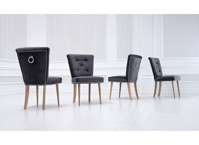 Juego de sillas con cojines de lujo de diseño Chesterfield - Conjunto de 10 sillas - Grupo de 10 piezas.