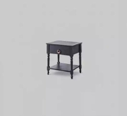 Mesita de noche moderna gris muebles de madera en el diseño del dormitorio consolas nocturnas.