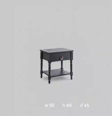 Mesita de noche moderna gris muebles de madera en el diseño del dormitorio consolas nocturnas.