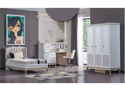 Armario ropero Muebles Dormitorio Armarios Madera Loft Decoración Blanco